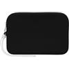 O Bag - Pochette O bag fiesta in silicone, bianco-nero (12.5 X 18.5 X 2.5 cm)