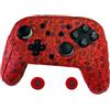 Generico Custodia protettiva in silicone morbido controller per Switch 2 Pro Copertura protettiva antiscivolo con 2 cappucci per joystick (Rosso)