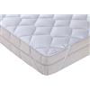SpazioTessile Topper Coprimaterasso Salvamaterasso Trapuntato a Rombi Igenico Con Elastici (120x210)