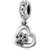 Odinstone Charm Zampa Argento 925 Charms Zampa di cane gatto compatibili Bracciale Pendente Bead Animale Originale Passions Moments Gioielli Regalo