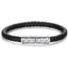GAVU Bracciale Minimalista da Uomo, Bracciale da Uomo in Vera Pelle e Chiusura Magnetica in Acciaio Inox M