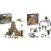 LEGO Star Wars: A New Hope Base Ribelle su Yavin 4, Set con 10 Minifigure tra cui Luke Skywalker & Star Wars Battle Pack Clone Trooper e Battle Droid Set da Battaglia