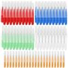Nizirioo 100 Pezzi Spazzolini Interdentali, Spazzolino Interdentale, Scovolini Interdentali, Scovolini Dentali, Scovolino per Pulizia Denti con Coperchio per Pulizia Dei Denti (5 Colori)