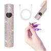 Lunaanda Lampada UV per Unghie, Lampada Portatile per Gel, Lampada a Forma di Cuore Con Diamante Pieno, Ricarica USB, 30/60 Secondi, Adatta per l'Asciugatura di Gel, Smalto e Smalto per Unghie