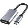 zoerbufan Adattatore da USB C a HDMI 4K 2K 1080P, USB Tipo C Maschio a HDMI Femmina, HD Uscita Audio Video per iPhone 15,16 Pro/Max MacBook Pro/Air 2023 iPad Pro iMac S23 XPS 17 e altro