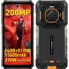 Ulefone Armor 26 Ultra Rugged Smartphone 5G, 24GB+512GB Android 13, 6.78 FHD+, Fotocamera 200MP+64MP Teleobiettivo 3,2X Telefono Indistruttibile 15600mAh Batteria, Ricarica rapida da 120W 121dB Nero