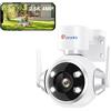 Ctronics 2.5K 4MP Telecamera Wi-Fi Esterno 2,4Ghz/5Ghz, PTZ Videocamera Sorveglianza Esterno Wifi con 355°Pan /90°Tilt, Visione Notturna a Colori 30m, Rilevamento Umano e Auto Tracking IP66 (Bianco)