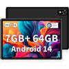 DOOGEE U9 Tablet, Android 14 Tablet 10 Pollici, 7GB RAM + 64GB ROM 1TB TF, Bluetooth 5.0 WIFI 6 Tablet, 5060mAh/OTG/Tipo C/3.5mm Jack per Cuffie, Protezione Degli Occhi a Bassa Luminosità Blu TÜV