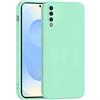 Mixroom - Cover Custodia Case per Samsung Galaxy A50 / A30S / A50S Protezione Fotocamera in Silicone TPU Morbido Opaco Bordi Piatti Colore Verde Acqua