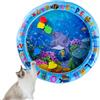 Plipdhy Tappetino da gioco sensoriale gonfiabile per gatti e cani, letto ad acqua per animali domestici con raffreddamento ispessito, tappetino da gioco interattivo sensoriale per gatti e cani con design