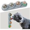 Ziyonix Palline di Erba Gatta per Gatti, Palla Giocattolo Leccata di Gatto, Snack Giocattolo Rotante per Gattino, Erba Gatta Giocattolo a Parete per Gatti Gattino Pulizia Denti