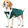 PUMYPOREITY Vestito Matrimonio Cani, Frac Per Cani Papillon Cane Pettorina Cane Vestito Matrimonio Vestito Cane Elegante Cerimonia(Verde Scuro, XL)