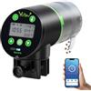 Ycozy WiFi Mangiatoia Automatica Acquario con Telecomando App, Alimentato a Spina Distributore Automatico Cibo Pesci con spina UE e cavo USB-C Distributore Cibo Pesci Display LCD | Navi-BTS