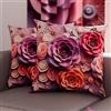 PETTI Artigiani Italiani - Coppia di Federe Cuscino 45x45 cm in Microfibra, Cuscini Arredo Camera da Letto, Divano, Salotto, Set 2 Fodere Copricuscino, Federa Floreale 05 17, 100% Made in Italy