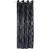 Gardinia Sehlbach Tenda pronta per l'uso con occhielli, onde oscuranti, Nero, 135 x 245 cm, Opaca, A risparmio energetico, Termoresistente, Fonoassorbente, Certificato Oeko-Tex