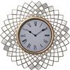 DRW Orologio da parete in melammina in oro con specchi 45 x 2 cm