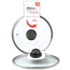 IPEA Coperchio per Padella o Pentola in Vetro Temperato - 18/20 / 22/24 / 26/28 / 30/32 cm - Trasparente Rotondo Universale con Pomello per Pentole e Cucina - Lavabile Lavastoviglie - 24 CM