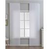 Gardinenbox New Amsterdam 2024740-2 - Set di 2 tende a pannello, 245 x 60 cm, colore bianco, strutturate, moderne, semplici e versatili, con binario di scorrimento e asta di contrappeso