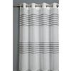 Gardinia Sehlbach Tenda pronta per l'uso con occhielli, Righe 3D, Grigio, 140 x 245 cm, Certificato Oeko-Tex, Opaca, Traslucida, Facile da applicare, Nastro accorciante incluso