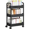 Gitekain Carrello portaoggetti su ruote, organizer a 3 ripiani, scaffale mobile per libri, snack, cucina, ufficio, carrello multiuso salvaspazio per bagno, 69 x 33 x 22 cm