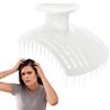 Byeaon Spazzola compatta per lo shampoo e il massaggio del cuoio capelluto, azione di pulizia profonda, controllo migliorato, bianco, per il lavaggio dei capelli bagnati o asciutti