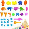 LUHOCIY 31 Pezzi Giochi da Spiaggia per Bambini, Set Giochi Spiaggia Bambini, Set di Sabbiera, Perfetto per le Gite in Famiglia, Permette a Genitori e Figli di Interagire e Migliorare Il Loro Rapporto
