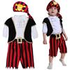 MOMBEBE COSLAND Completo Pirata per Neonato Vestito Operato da Carnevale Costume Set di Vestiti Bianco 18-24 Mesi