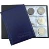 COLLECTOR ALBUM Raccoglitore per 48 Monete di Grande Formato - Compatibile con Crown, 5 £, 5€, 10€, 20€, 25€, 30€ e 50€ (Diametro 30-45 mm) (BLU)