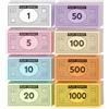 Apostrophe Games Opoly Play Money - 520 soldi falsi per giochi da tavolo - 65 di ogni banconota in 8 denominazioni - £1, £5, £10, £20, £50, £100, £500 e £1000, calza Stuffer