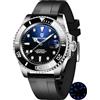 PAGRNE DESIGN Pagani Design Orologi per Uomini Giappone NH35 Movimento Automatico Orologio 40mm Acciaio Inox Subacqueo Impermeabile Vetro Zaffiro Cinturino in Gomma Orologi da Polso Uomo