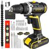 MDK Trapano Avvitatore Batteria 21V, Avvitatore a Batteria 45Nm con 2 Batteries 2000mAh, 2velocità, Testina e Luce LED per Fai-da-te e Forare Muri,Legno,Metallo