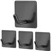 Vista Ganci Adesivi Ganci Bagno in Acciaio Inox 4 Pezzi Ganci Asciugamani Bagno Nero Autoadesivi Ganci Appendiabiti Attaccapanni Muro Appendi Accappatoio Set Asciugamani Bagno Accessori Cucina