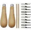 Maple Plentiful 2 Kit di Strumenti Per Intaglio del Legno, Sgorbie per Legno, Coltelli da Intaglio con Lama, per Adulti, Principianti, per Blocchi di Intaglio Fai-da-Te Scultura E Arte Paiting