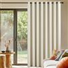 PONY DANCE Tenda Oscurante per Salotto con Anelli Tende Termiche Isolanti per Camera da Letto Curtain Pannelli Divisori 1 Pezzo L 300 x A 245 cm, Beige