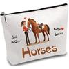 CREATCABIN Borse Il Trucco Forma Cavallo Donne Borsa Viaggio Cosmetici Borsa Cerniera Astuccio Multiuso Matite Borsa Articoli Toeletta Borsa Riporre Regali Migliore Dipendenti Figlia 25x18cm
