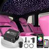 SUNKENET 16W Twinkle RGBW Cielo Stellato Auto, 400pcs of (0.75+1.0+1.5mm)*3m Fibra Ottica LED Con APP Bluetooth/Remote/Controllo Musica, Fibra Ottica Cielo Stellato per Auto/Casa/Teatro