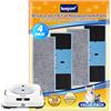 KEEPOW - 4 Panni Lavabili e Riutilizzabili per iRobot Braava Jet M6134 robot, Mop Accessori di Ricambio per Braava Jet M6