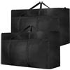 Dntorx 2 Pezzi 120L Borsa di Grande Capacità, Borsa da Trasporto Oxford Heavy-Duty con Cerniere e Maniglia, Scatole da Trasporto Impermeabili Grandi per Viaggi, per Piumini, Vestiti, Biancheria da