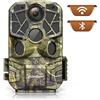 usogood Fototrappola 4K 24MP WiFi Bluetooth con App, Fototrappola Infrarossi Invisibili Impermeabile, Macchine Fotografiche da Caccia per la Monitoraggio della Fauna Selvatica, Telefonica Invio Foto