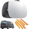 BouGPeng Vetro a Specchio per VW T5 10-15, T6 16-21, VW Transporter Caravelle 14-18 | Specchio Retrovisore Esterno Riscaldabile Asferico Regolabile Lente di Retromarcia con Piastra di Montaggio - Destro
