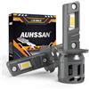 AUHSSAN H3 LED Lampadine, 80W 26000LM Fari LED H3 Super Luminosi 6500K Bianco Anabbaglianti o Abbaglianti Luminosi, 500% Più Luminoso Wireless Plug and Play Mini Lampadine Auto Sostituzione, 2Pezzi