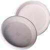 DETERMONDO Set di 120 Piatti Fondi Plastica Rigida Bianchi 22 cm, Riutilizzabili e Lavabili in Lavastoviglie Adatti per Microonde e Resistenti per Feste Bambini, Eventi e Catering