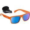 Cressi Spyke Sunglasses, Occhiali Sportivi da Sole Polarizzate/Anti UV 100% Unisex Adulto, Arancio/Lenti Specchiate Blu, Unica