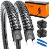 YunSCM 2Pcs 26 pollici pneumatici 26 x 2,35 ETRTO 60-559 e 26 camere d'aria per bici AV32mm, compatibili con pneumatici e camere d'aria per bici da montagna/fuori strada 26x2.30 26x2.35 26x2.40