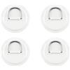 Qaziuy 4 toppe ad anello a D in acciaio inox per gommoni, sup, kayak, gommoni, sup board, stand-up, paddleboard, patch ad anello a D in PVC per gommoni, toppe non incluse