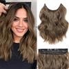 BUPPLER Extension per capelli invisibili, 30,5 cm, lunghezza regolabile e ondulate, 4 clip sicure in pezzi per capelli, marrone chiaro