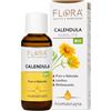 FLORA Olio di Calendula BIO-COSMOS 50 ml - Oleolito 100% Puro in Olio di Girasole, Spremitura a Freddo, Lenitivo, Bebè, Dopo-Sole, Base per Cosmesi & Massaggi, Vegan, Made in Italy
