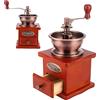 Tudaheuiy Macina Caffè Manuale in Legno a Manovella, Macinino Regolabile in Ceramica per Chicchi di Caffè, Spezie e Pepe, Macinino a Mano Vintage per Casa, Ufficio, Viaggi, Cucina, Campeggio