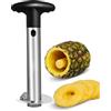 Asdirne Taglia Ananas, Pulisci Ananas con Lama in Acciaio Inossidabile per Uso Alimentare e Impugnatura in ABS, Pelapatate per ananas, 24 cm, Nero