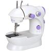 ZPSHYD Macchina da Cucire Elettronica Mini Macchina da Cucire Doppio Filo 2 Velocità Macchina da Cucire con Pedale per Abbigliamento, Tende, Artigianato